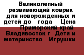 Великолепный развивающий коврик для новорожденных и детей до 1 года  › Цена ­ 500 - Приморский край, Владивосток г. Дети и материнство » Игрушки   